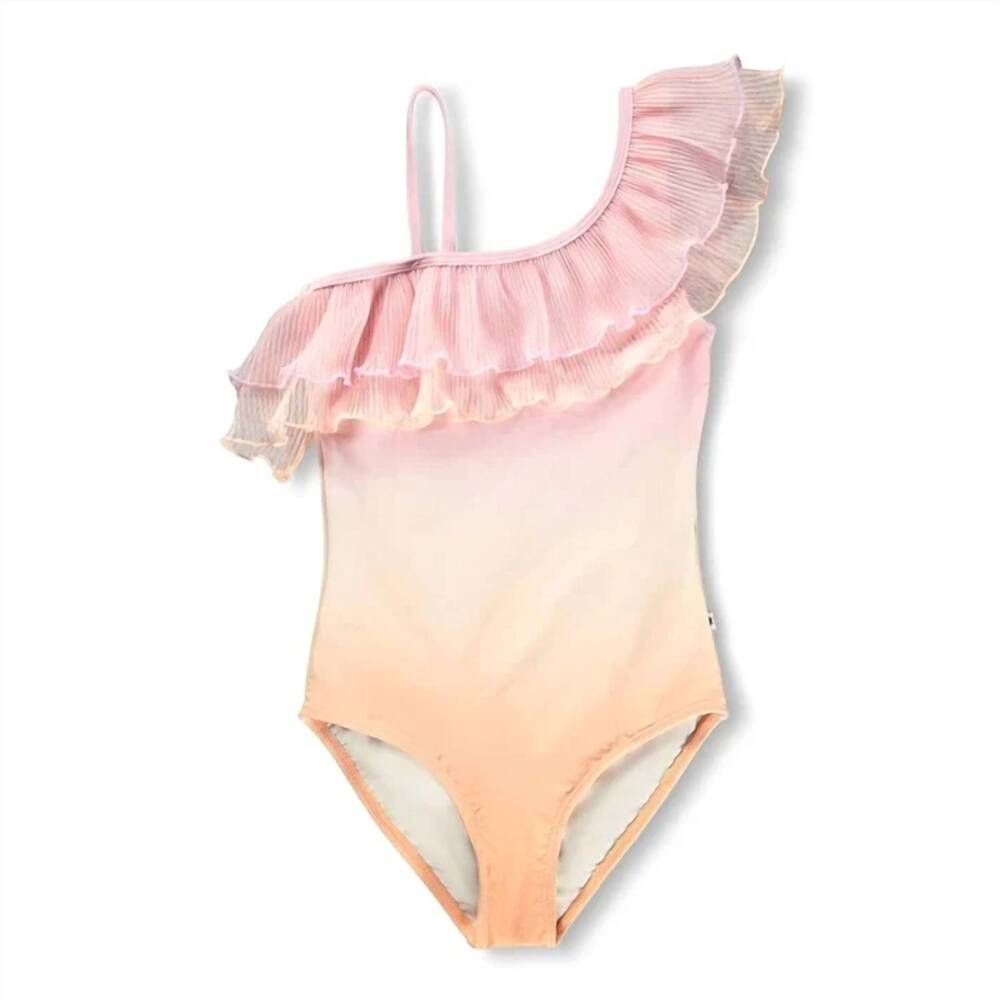 NEW MOLO girl's nilla sorbet one-piece swimsuit in pink